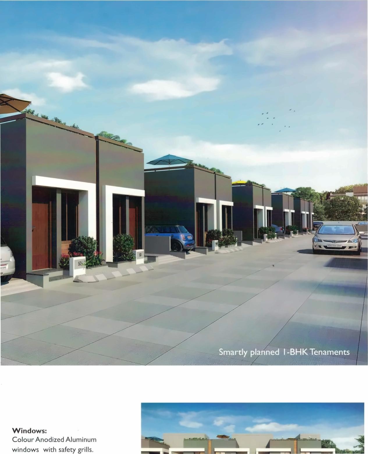 3D Elevation of real estate project Sanskruti Aangan located at Bill, Vadodara, Gujarat