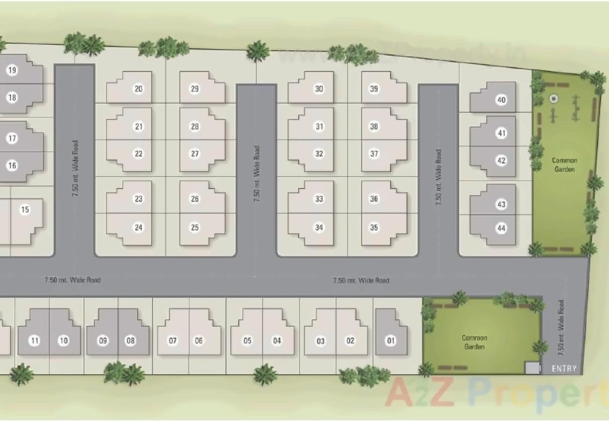 Layout of real estate project Sanskruti Residency located at Vadsar, Vadodara, Gujarat