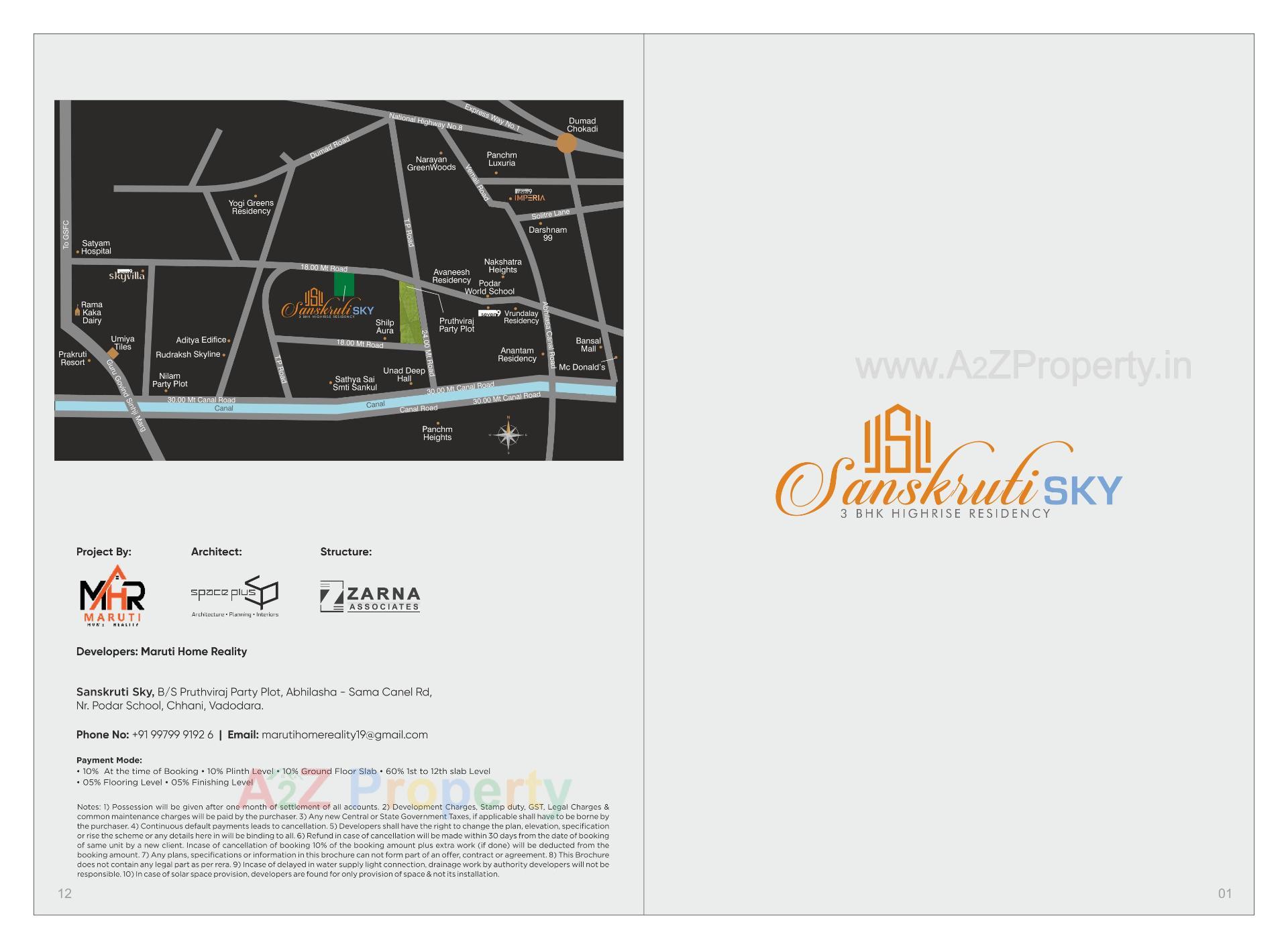  of real estate project Sanskruti Sky located at Chhani, Vadodara, Gujarat