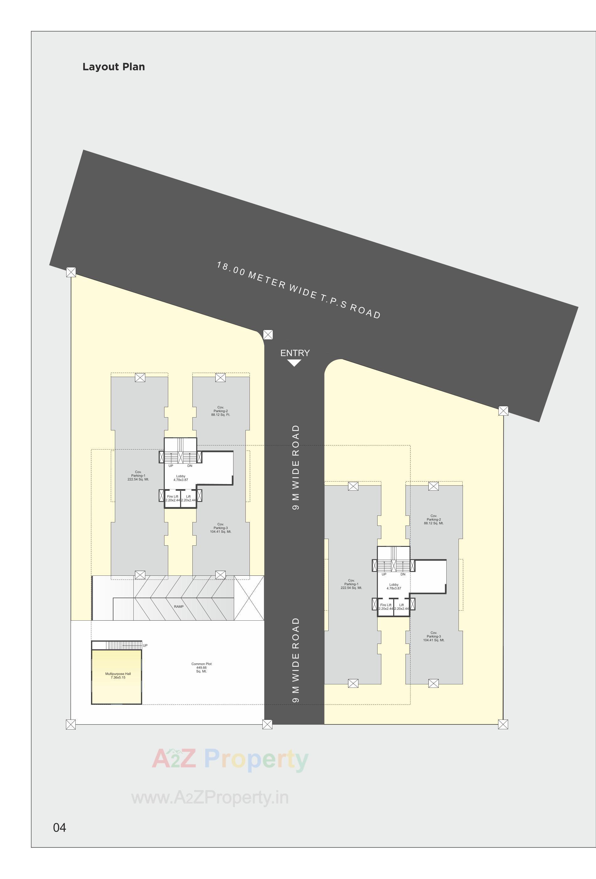 Layout of real estate project Sanskruti Sky located at Chhani, Vadodara, Gujarat