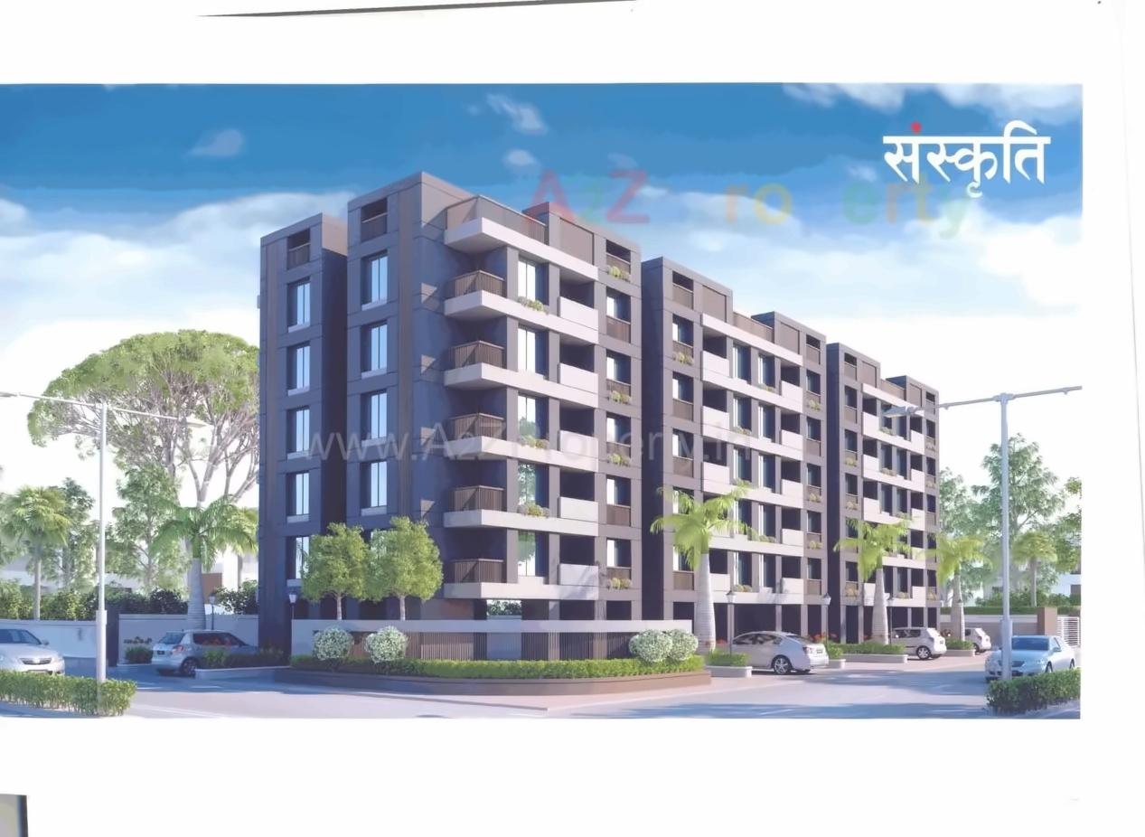 3D Elevation of real estate project Sanskruti located at Harni, Vadodara, Gujarat