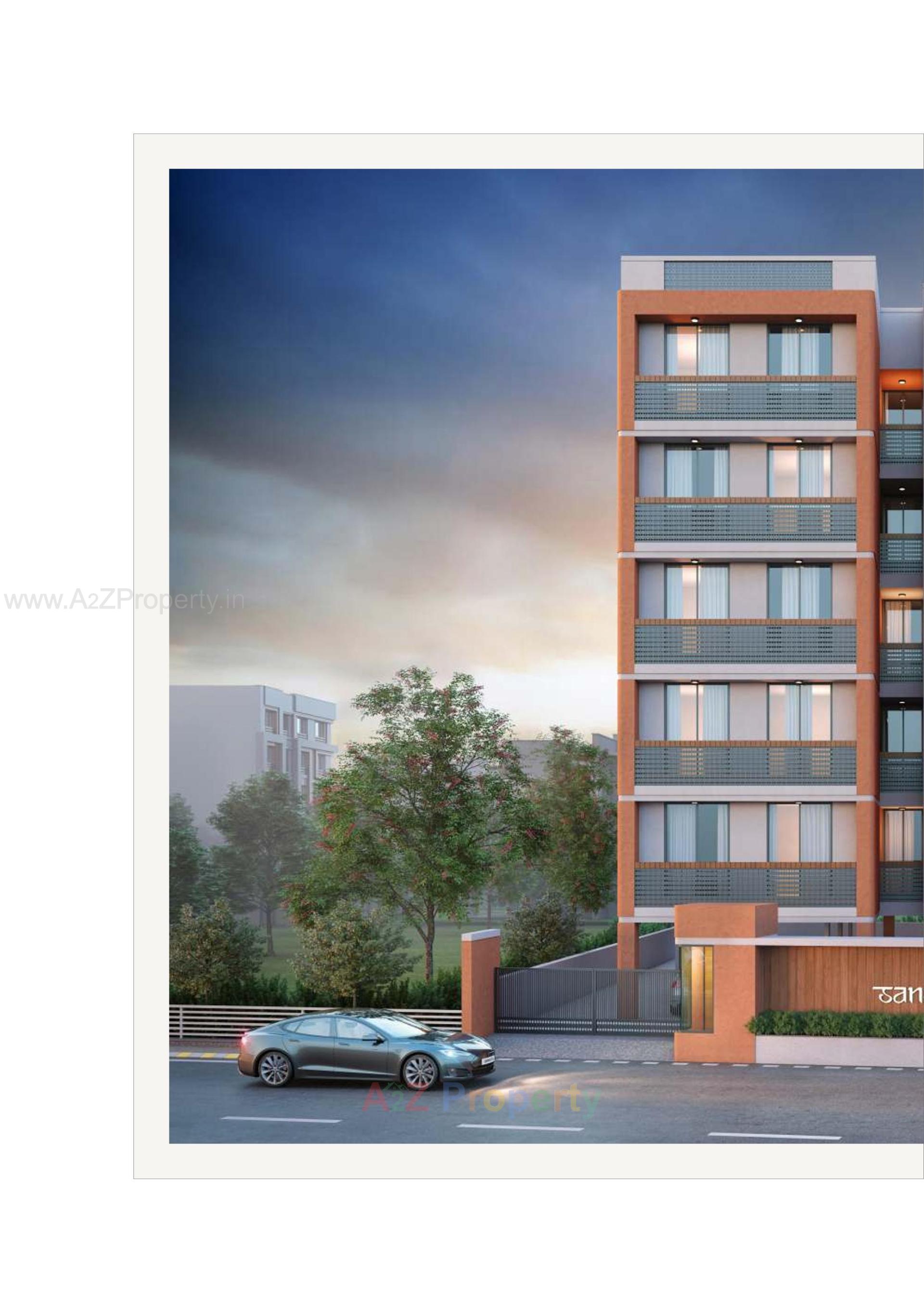 3D Elevation of real estate project Sanskruti located at Manjalpur, Vadodara, Gujarat