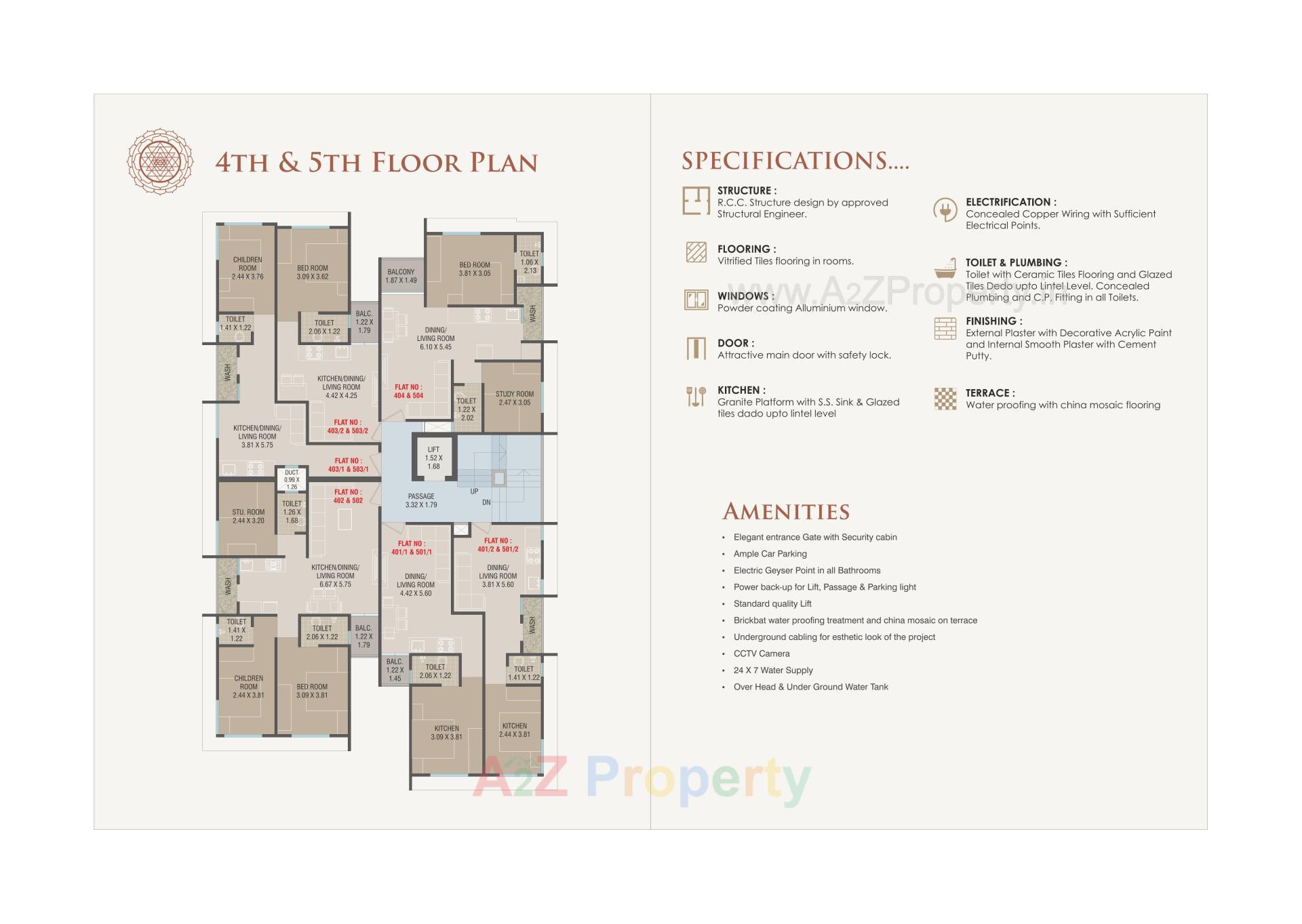 Layout of real estate project Sanskruti located at Manjalpur, Vadodara, Gujarat