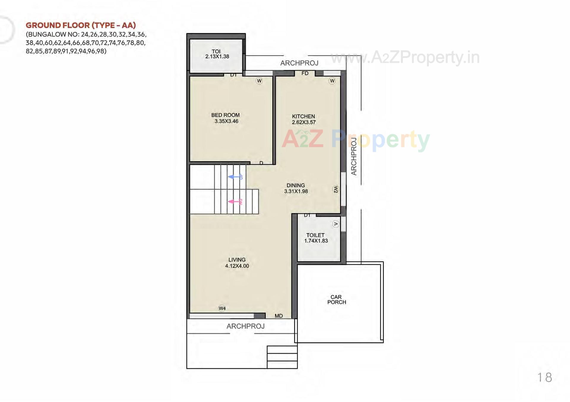 Layout of real estate project Sanvicasa 105 Sanvi Retail Spaces located at Tarsali, Vadodara, Gujarat