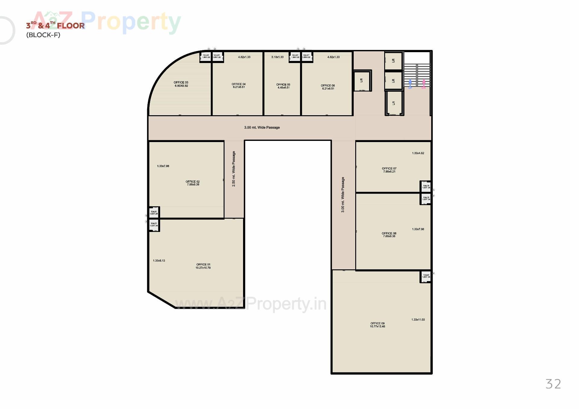 Layout of real estate project Sanvicasa 105 Sanvi Retail Spaces located at Tarsali, Vadodara, Gujarat