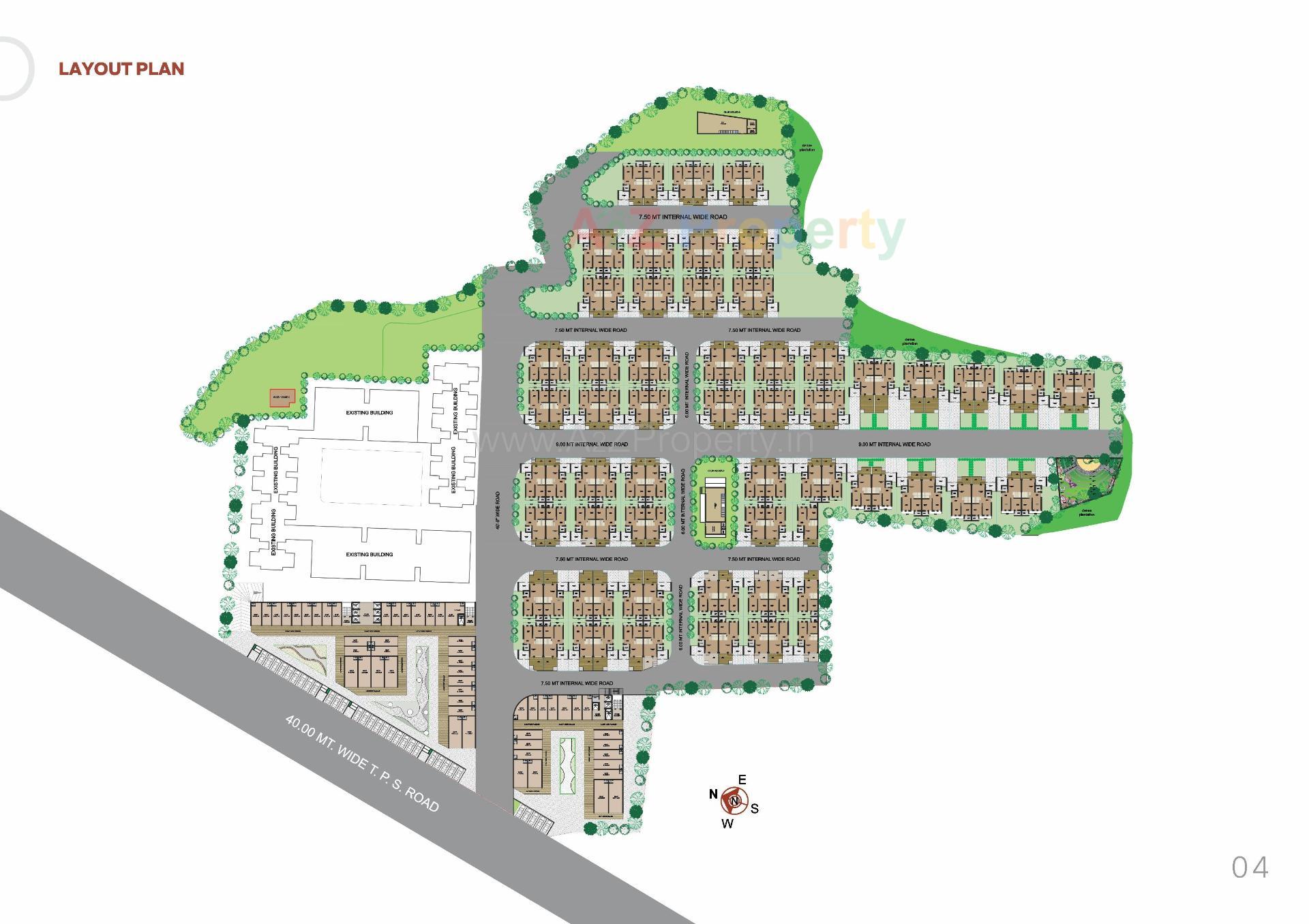 Layout of real estate project Sanvicasa 105 Sanvi Retail Spaces located at Tarsali, Vadodara, Gujarat