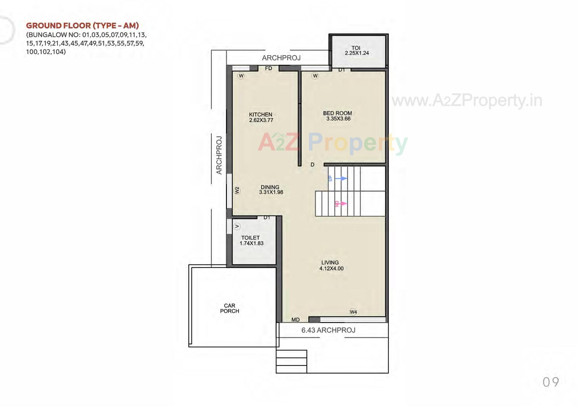 Layout of real estate project Sanvicasa 105 Sanvi Retail Spaces located at Tarsali, Vadodara, Gujarat