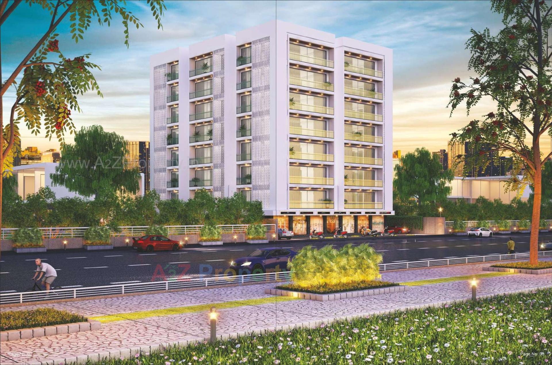 3D Elevation of real estate project Sardar Avenue located at Gorwa, Vadodara, Gujarat