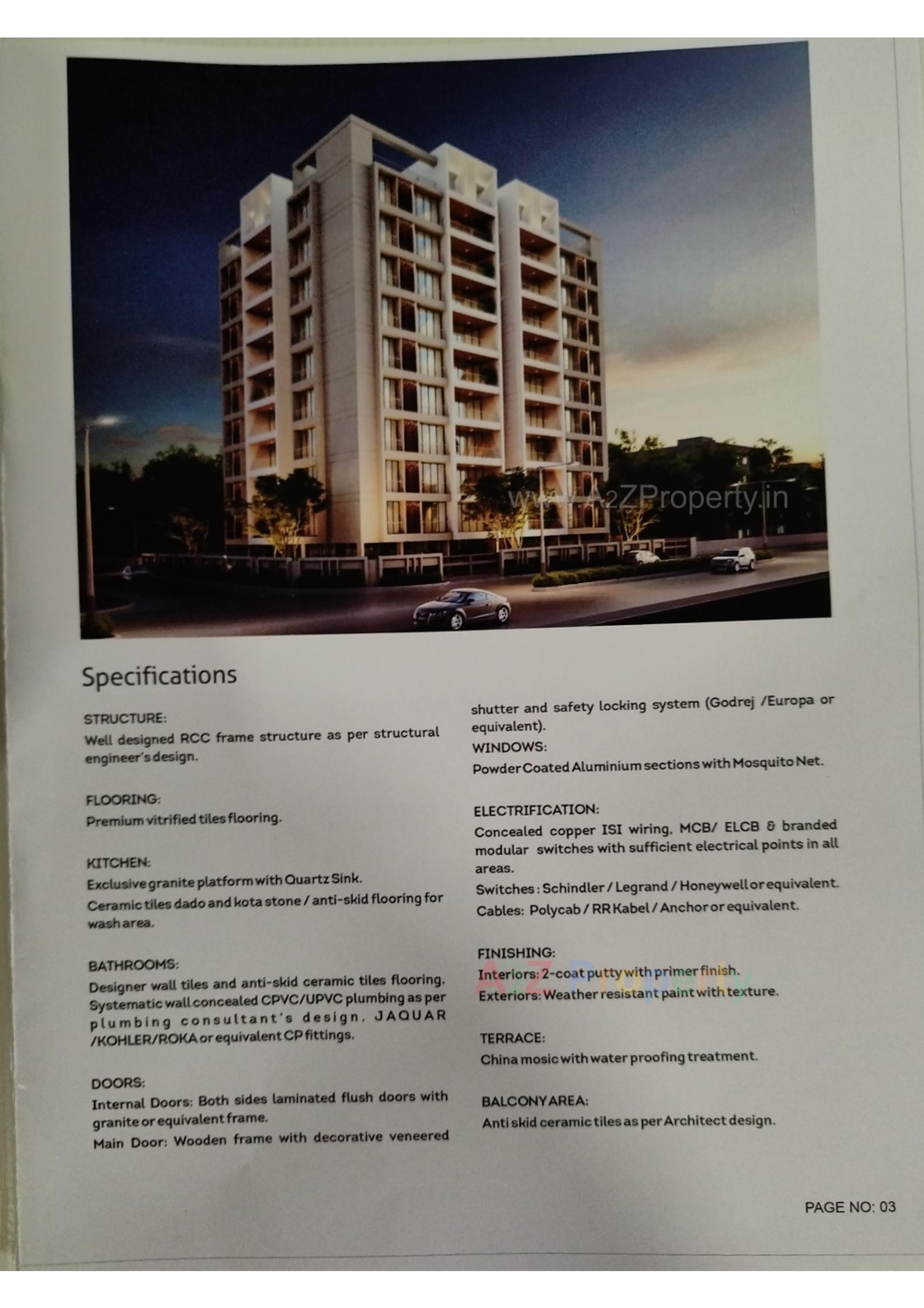 3D Elevation of real estate project Sarjan 1 located at Vadodara, Vadodara, Gujarat