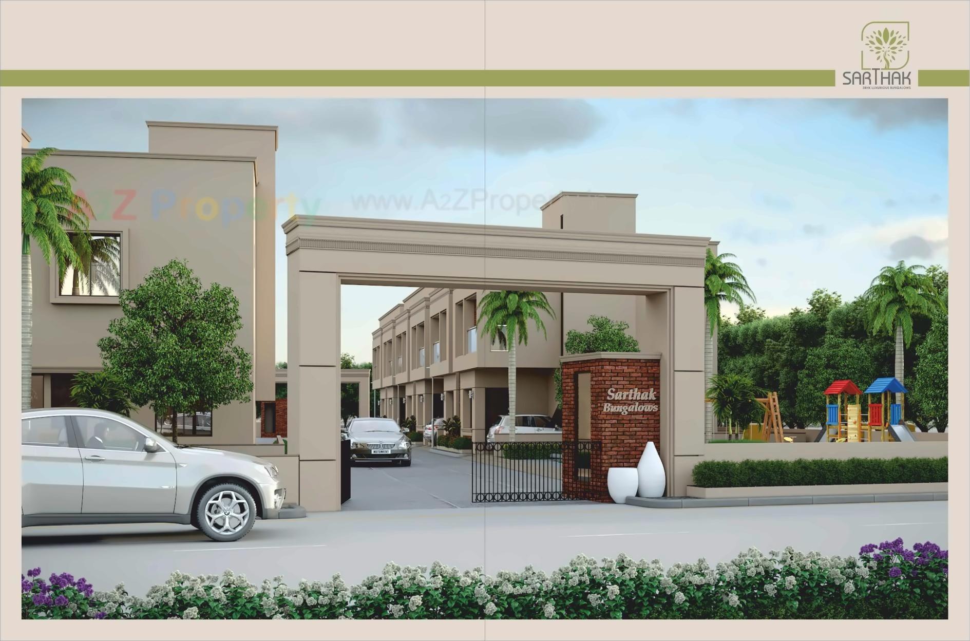 3D Elevation of real estate project Sarthak Bungalows located at Vadodara, Vadodara, Gujarat