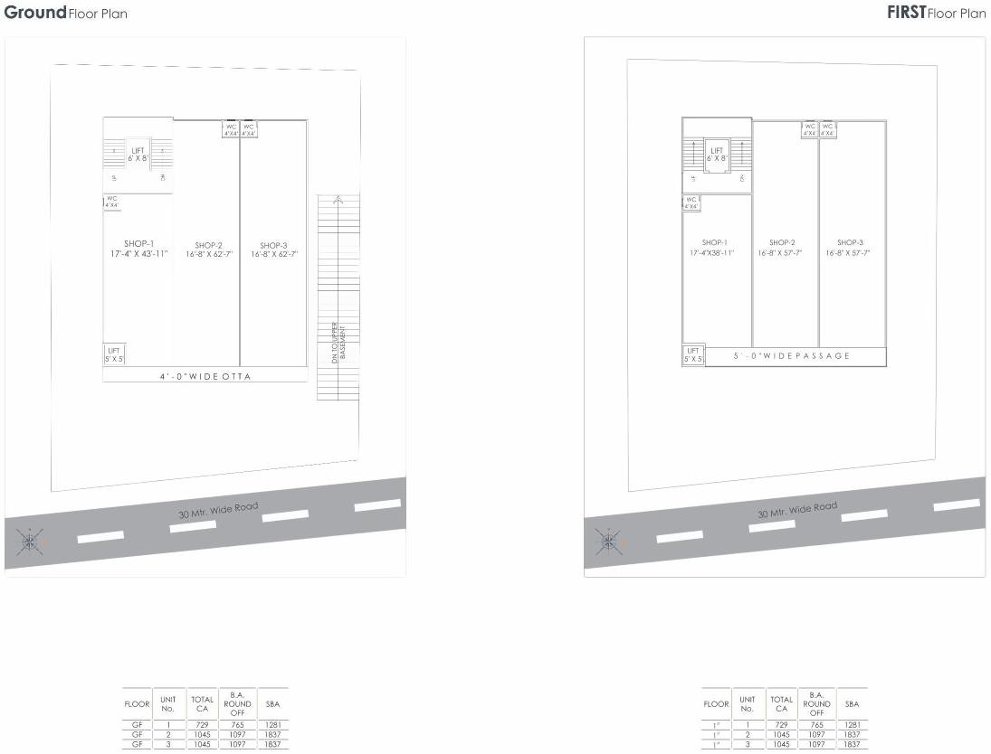 Layout of real estate project Sarva Signature located at Vasna, Vadodara, Gujarat