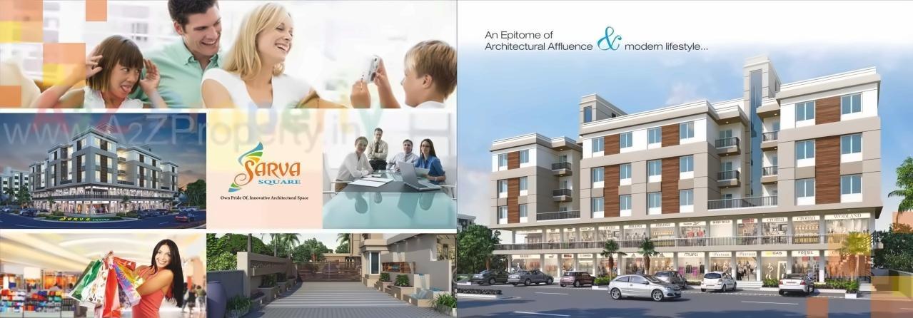 3D Elevation of real estate project Sarva Square located at Vadodara, Vadodara, Gujarat