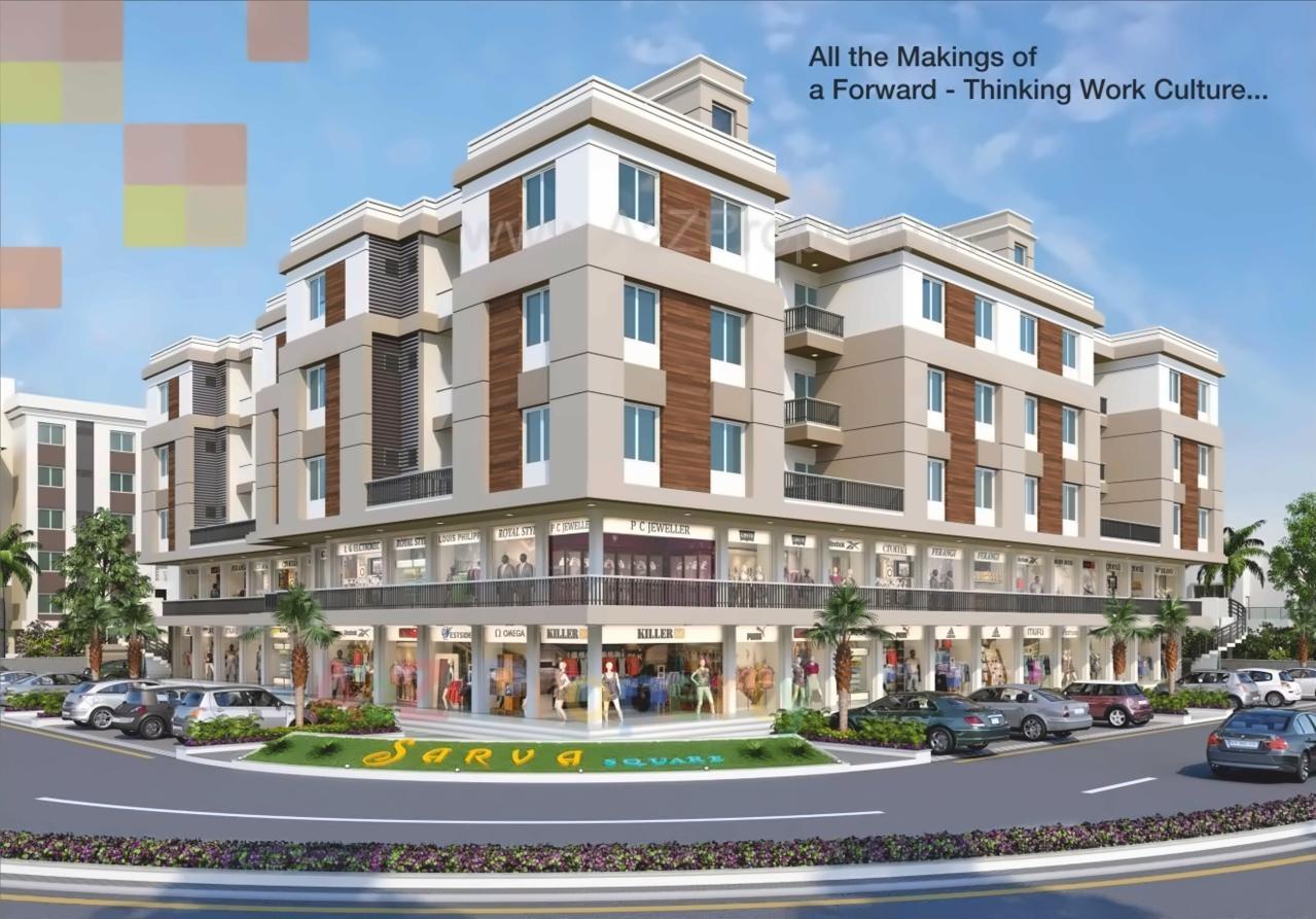 3D Elevation of real estate project Sarva Square located at Vadodara, Vadodara, Gujarat