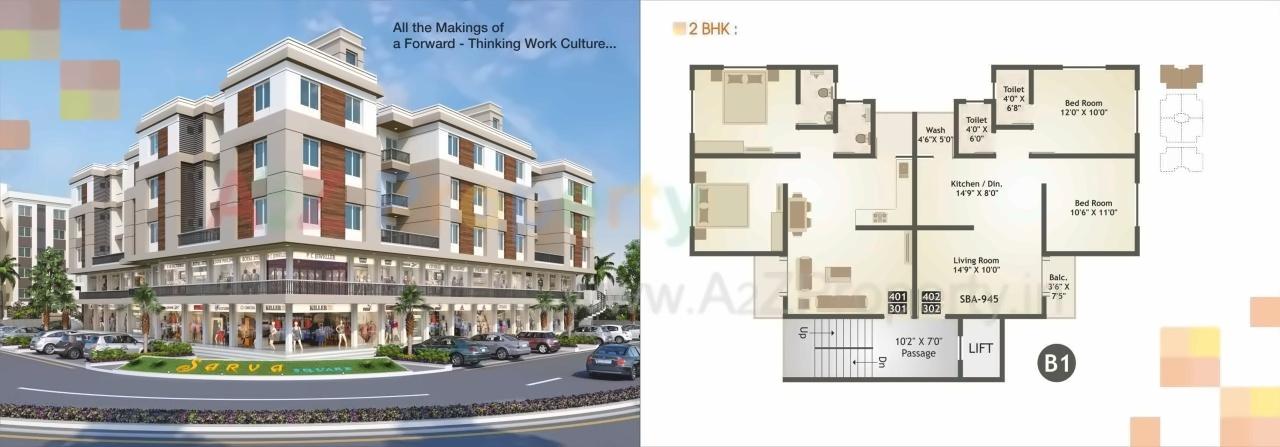 Layout of real estate project Sarva Square located at Vadodara, Vadodara, Gujarat