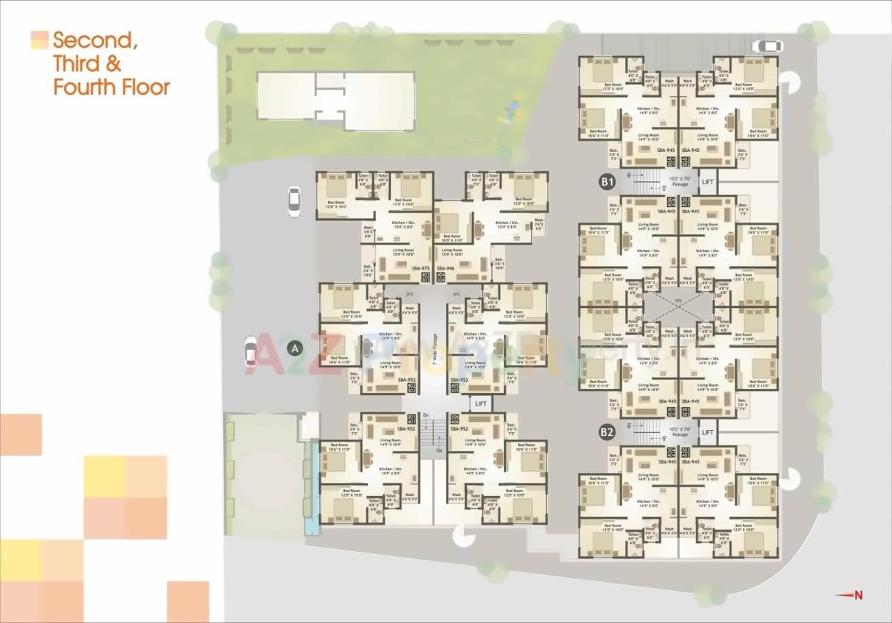 Layout of real estate project Sarva Square located at Vadodara, Vadodara, Gujarat