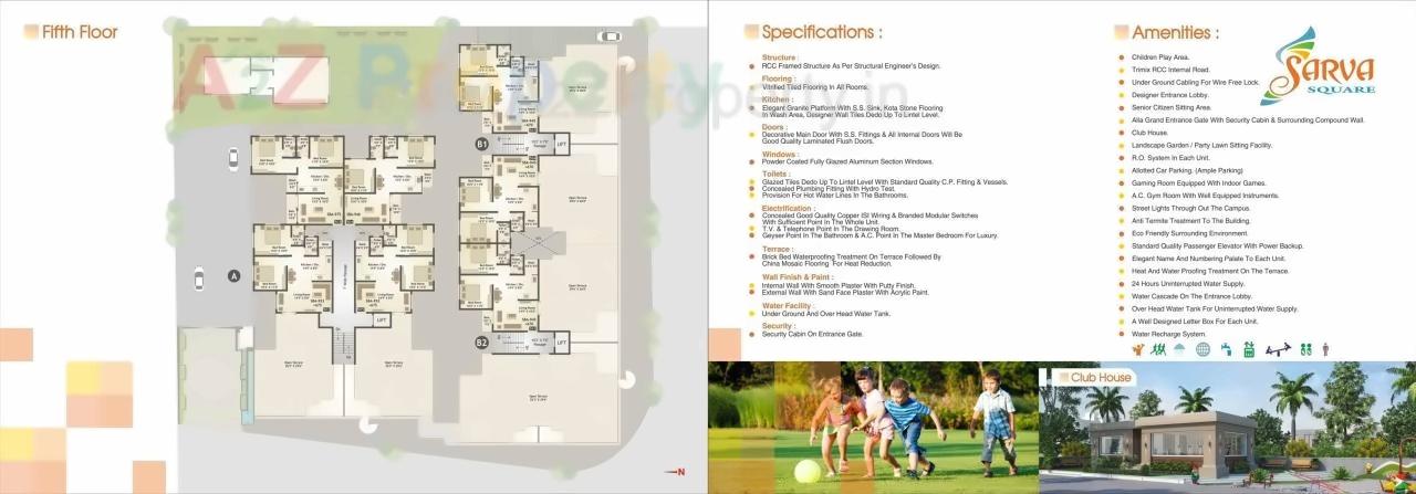Layout of real estate project Sarva Square located at Vadodara, Vadodara, Gujarat