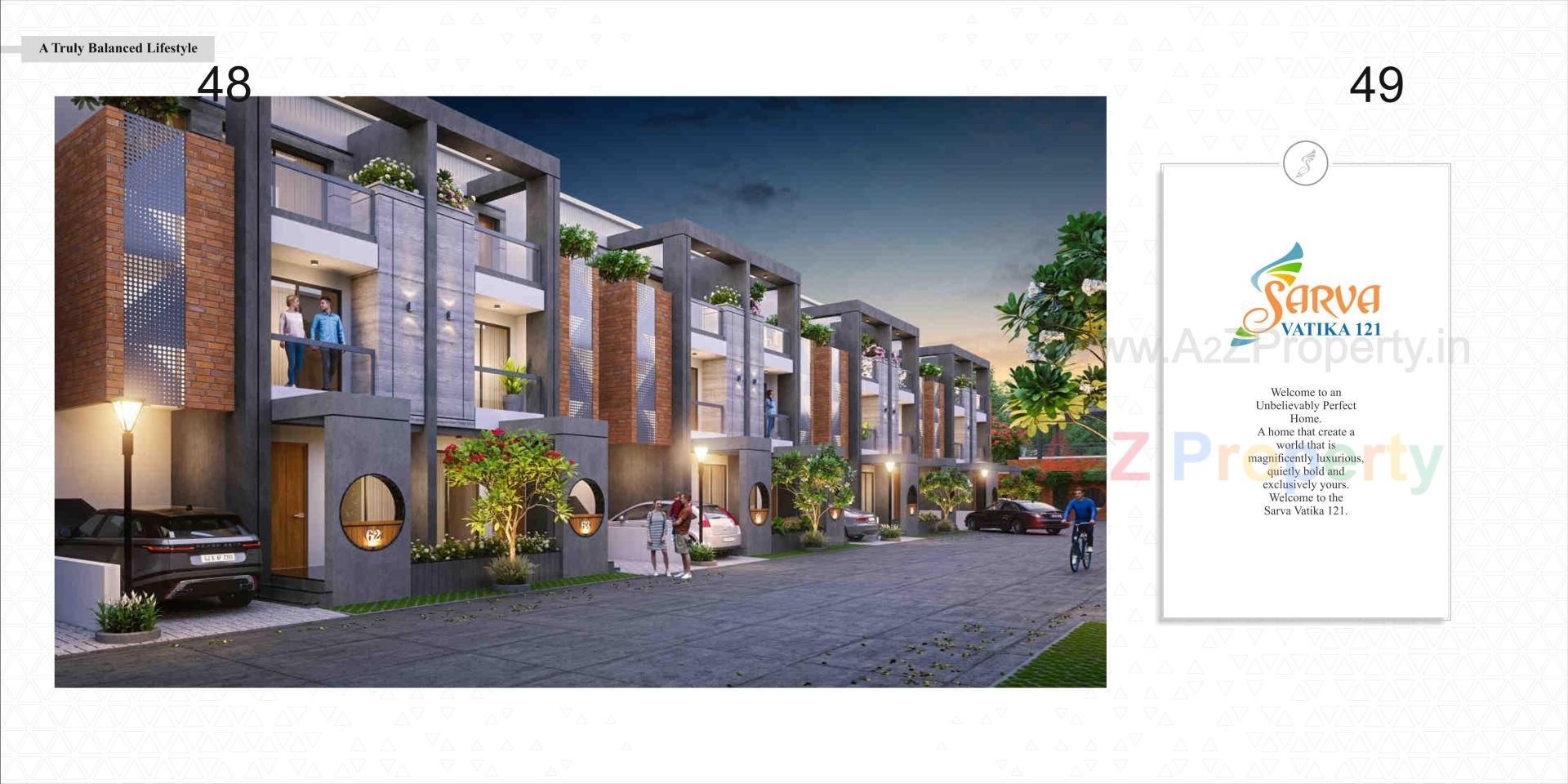 3D Elevation of real estate project Sarva Vatika located at Vaghodia, Vadodara, Gujarat