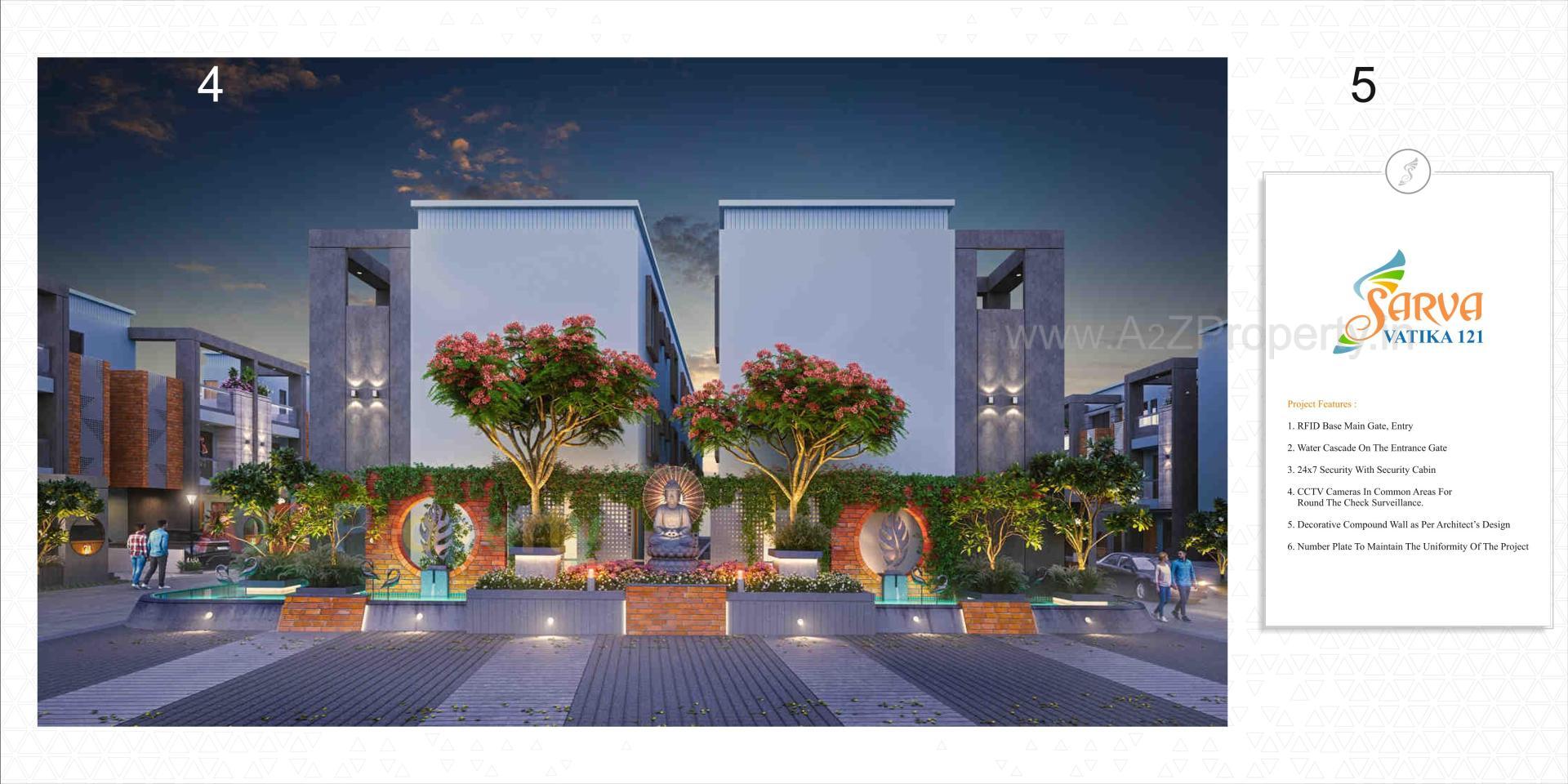 3D Elevation of real estate project Sarva Vatika located at Vaghodia, Vadodara, Gujarat