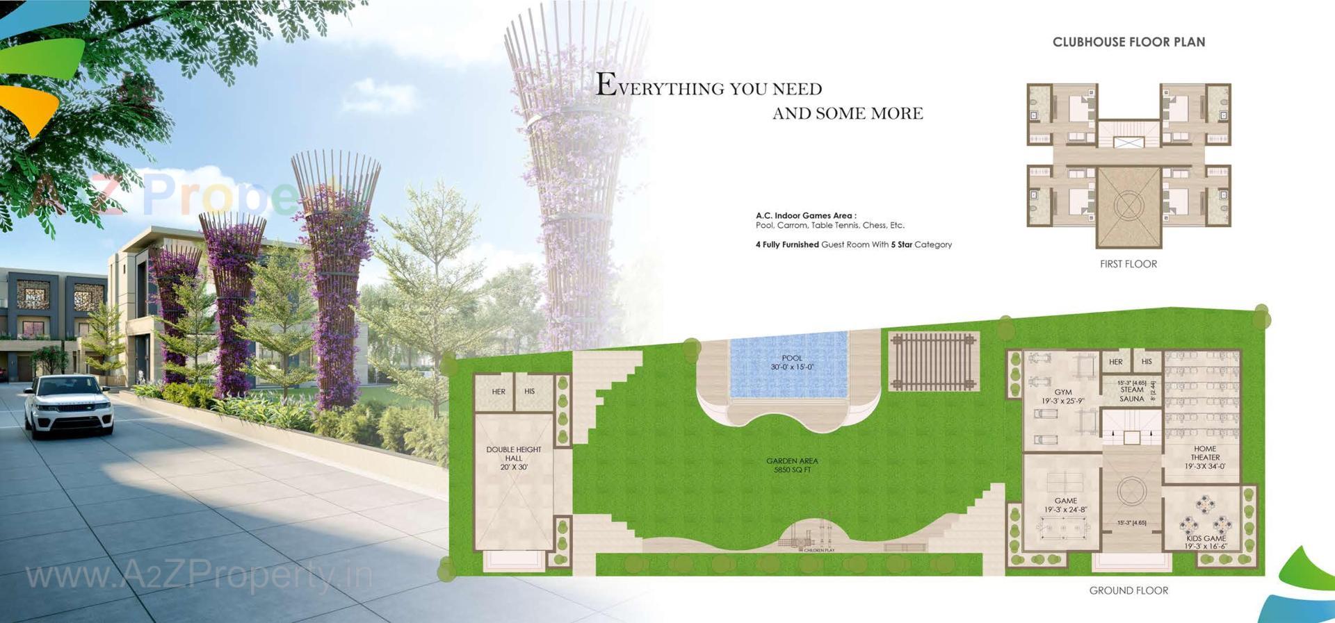 Layout of real estate project Sarva Villa 1 located at Ankhol, Vadodara, Gujarat