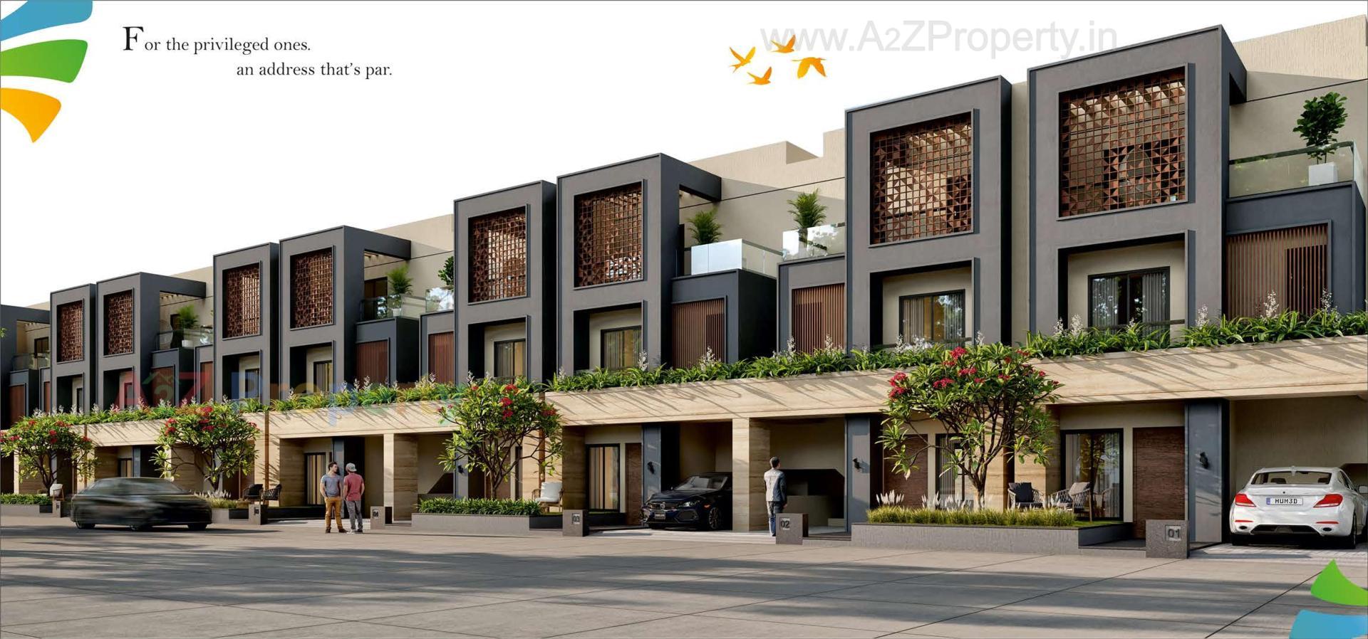 3D Elevation of real estate project Sarva Villa 1 located at Ankhol, Vadodara, Gujarat
