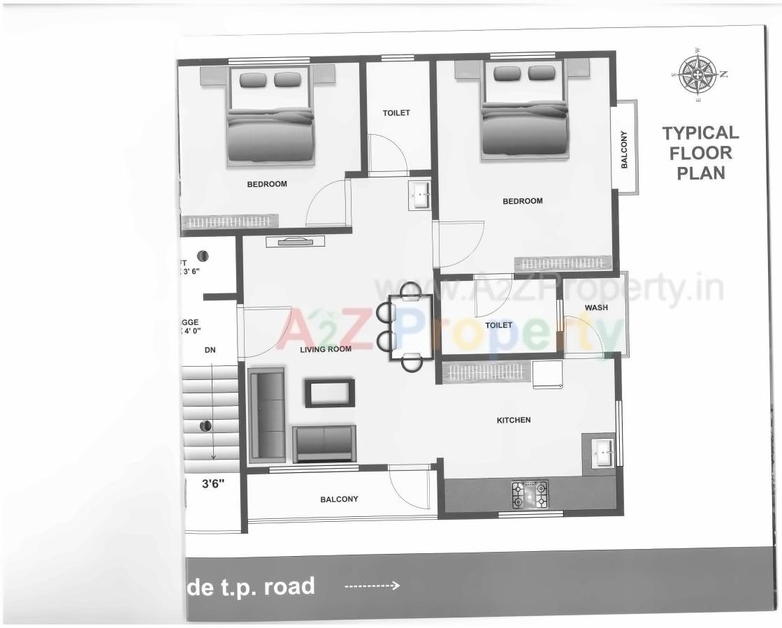 Layout of real estate project Satva Height located at Sama, Vadodara, Gujarat