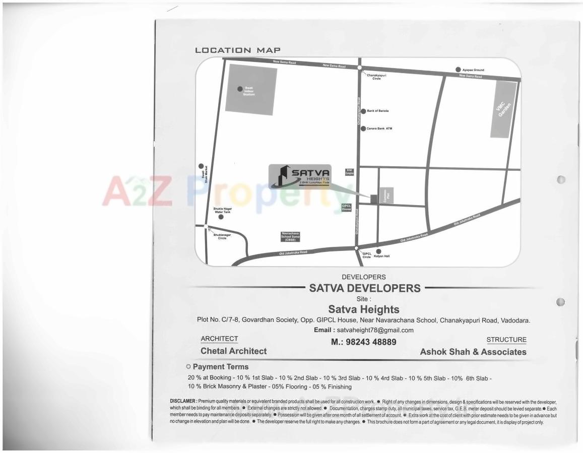  of real estate project Satva Height located at Sama, Vadodara, Gujarat