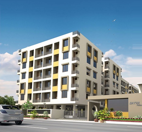 3D Elevation of real estate project Satva Prime (block A   G) located at Chhani, Vadodara, Gujarat