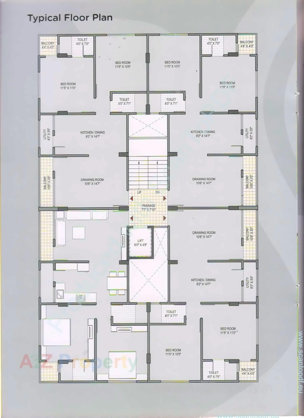 Layout of real estate project Satva Prime (block A   G) located at Chhani, Vadodara, Gujarat