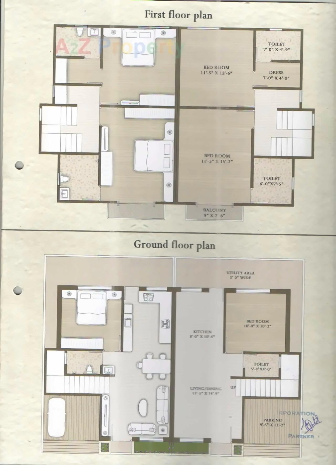 Layout of real estate project Satva Sahaj located at Kalali, Vadodara, Gujarat