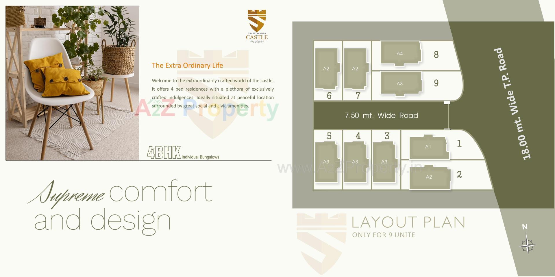 Layout of real estate project Satyam Castle located at Kapurai, Vadodara, Gujarat