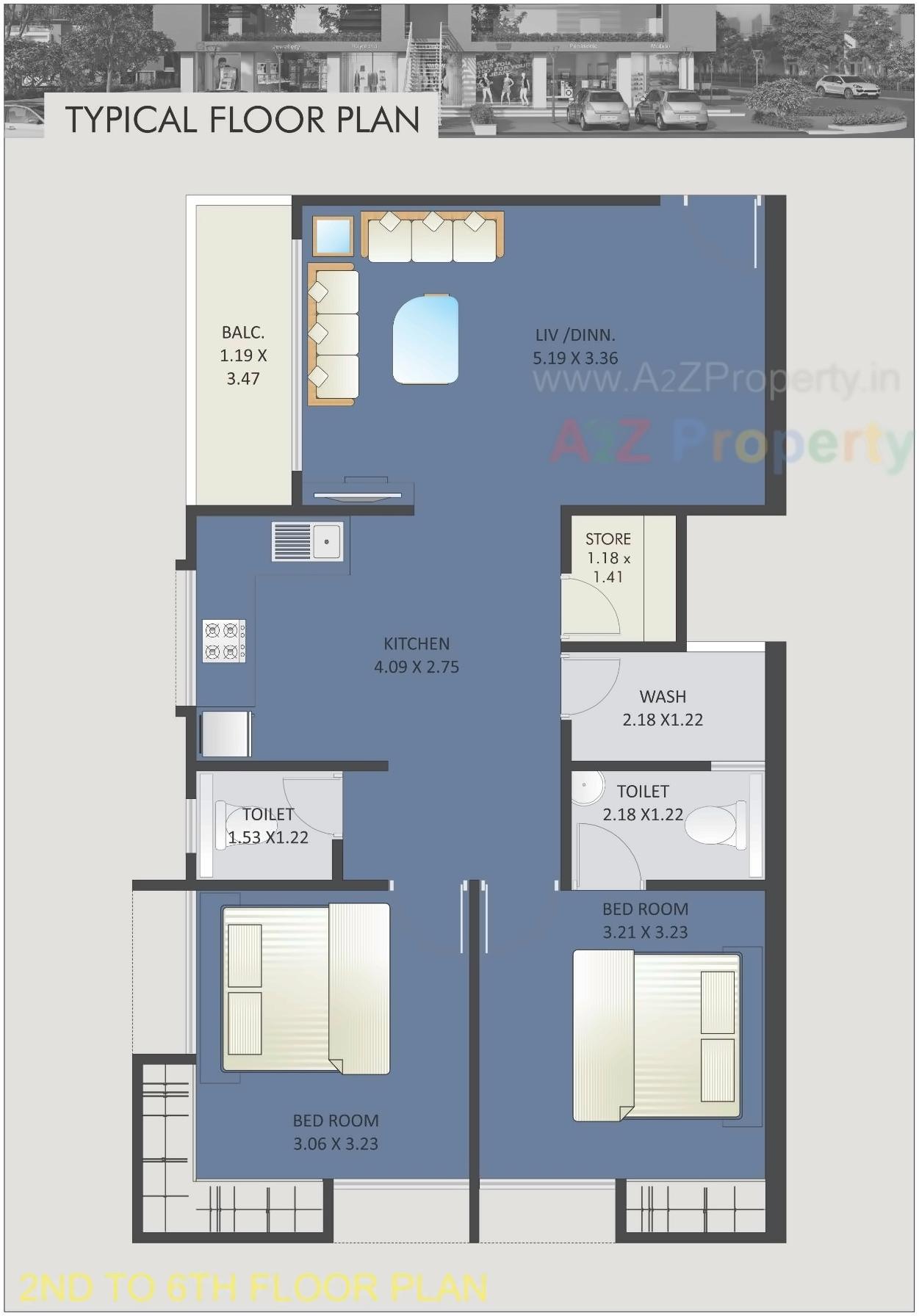 Layout of real estate project Satyam Exotica Resicom located at Chhani, Vadodara, Gujarat