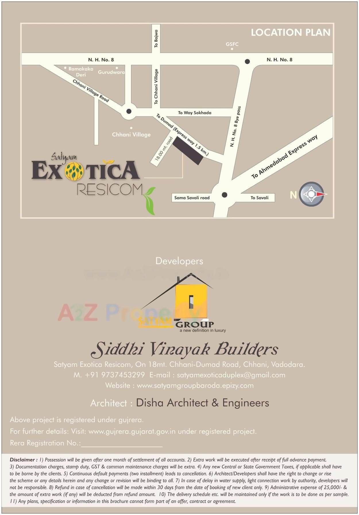  of real estate project Satyam Exotica Resicom located at Chhani, Vadodara, Gujarat