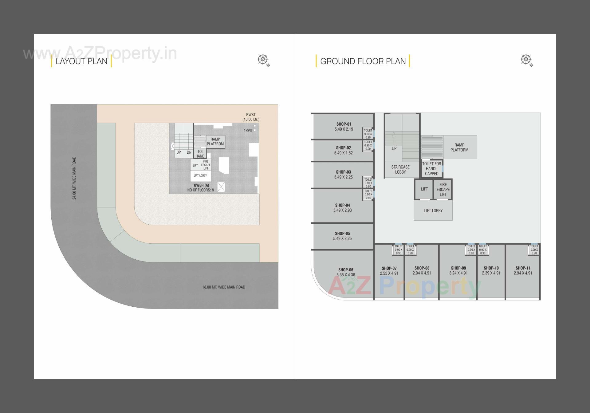 Layout of real estate project Satyam Heights located at Tarsali, Vadodara, Gujarat