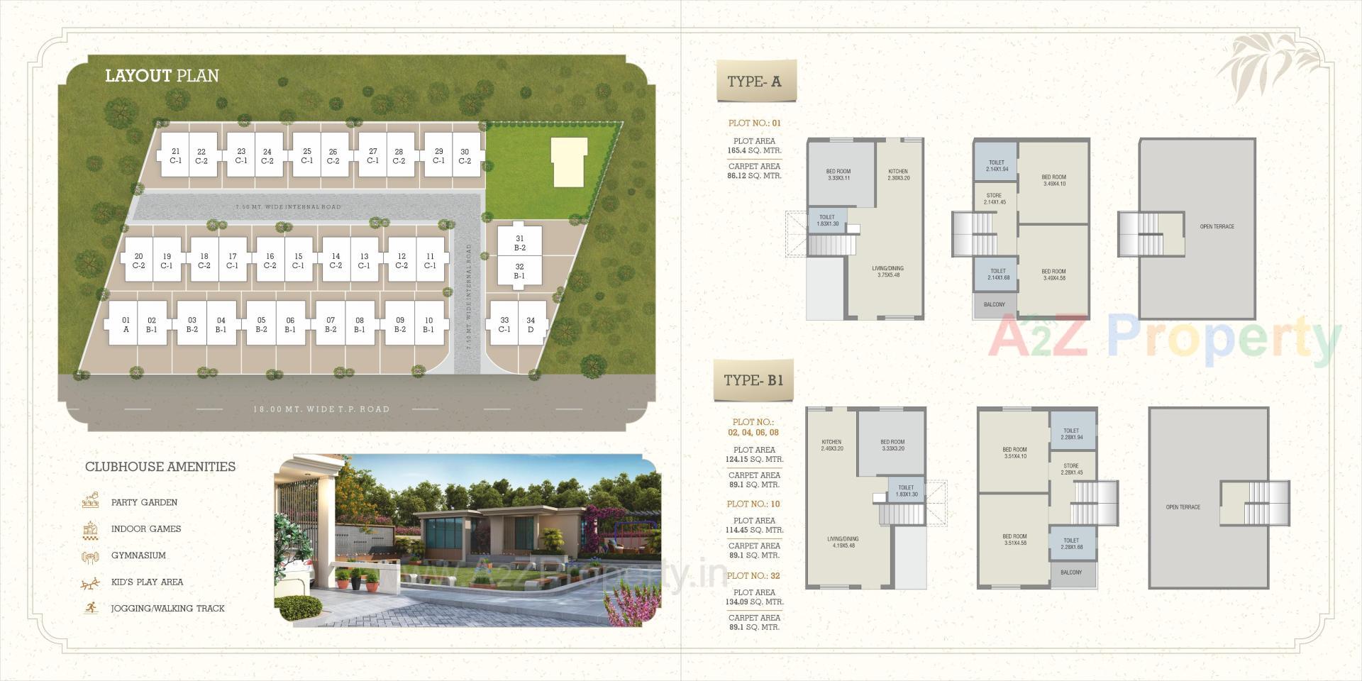 Layout of real estate project Satyam Solitaire located at Kapuri, Vadodara, Gujarat