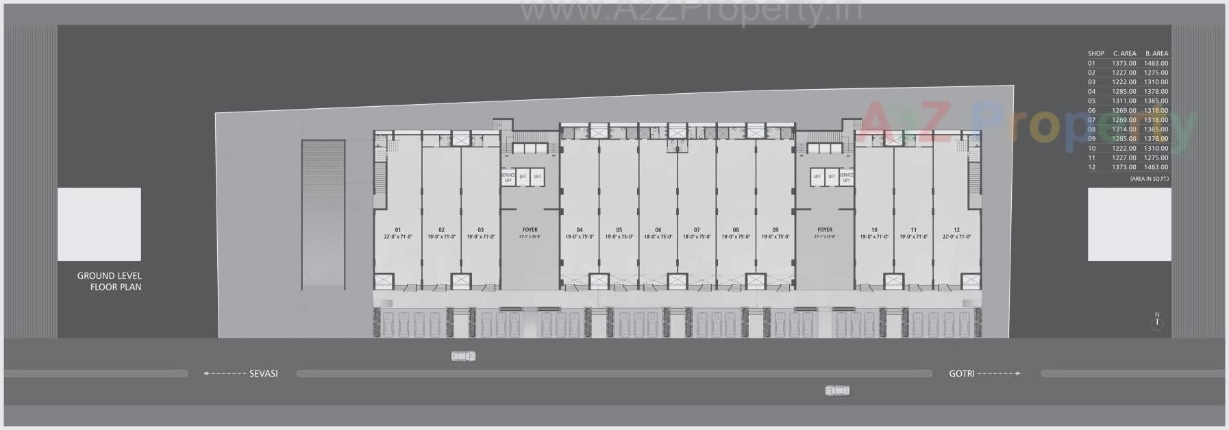 Layout of real estate project Sears Ii located at Vadodara, Vadodara, Gujarat