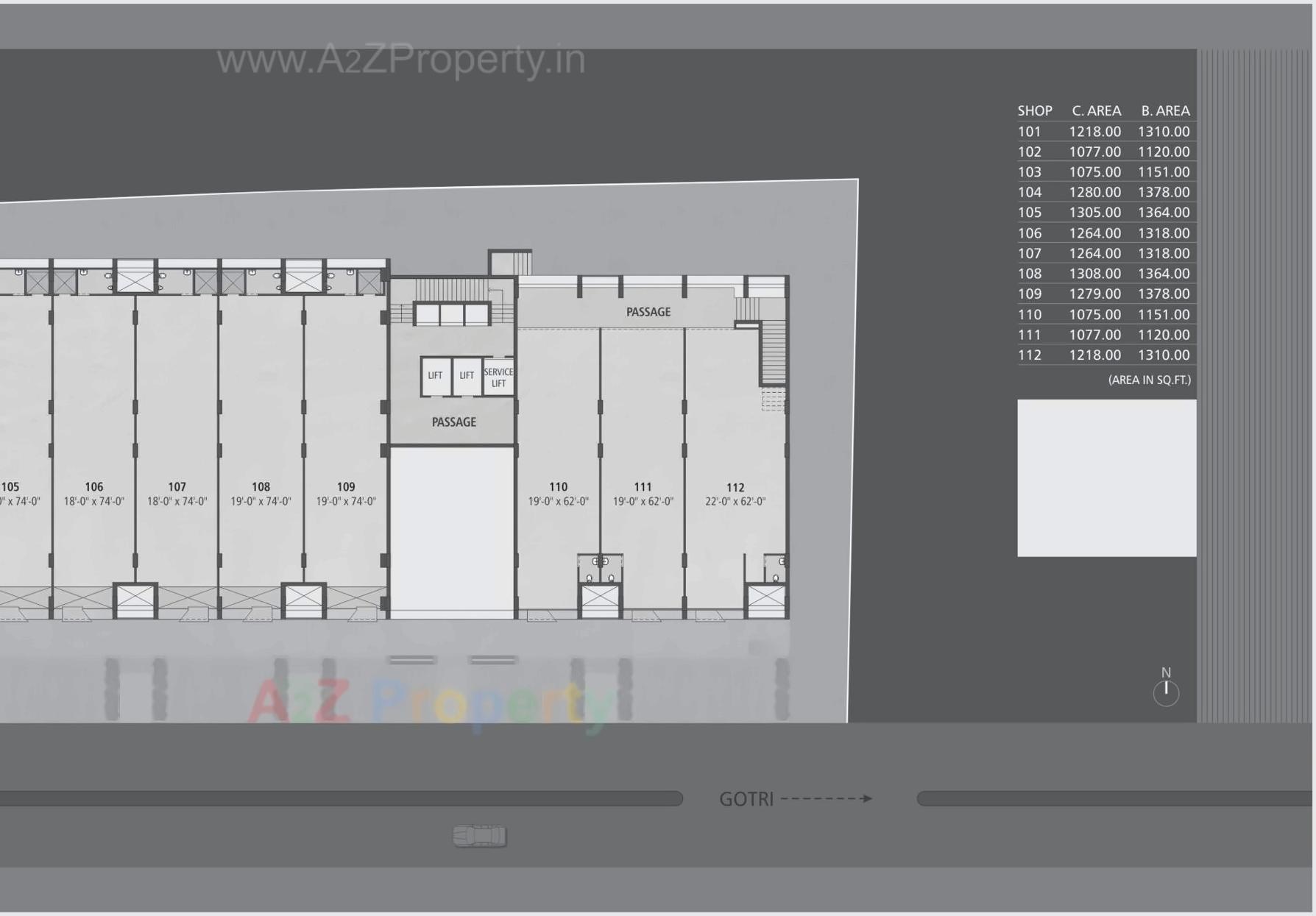 Layout of real estate project Sears Ii located at Vadodara, Vadodara, Gujarat