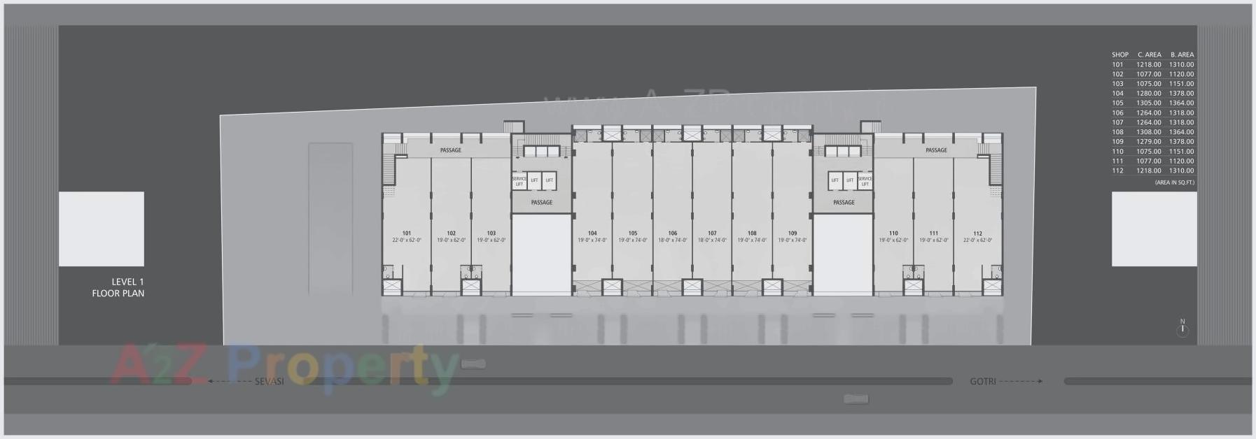 Layout of real estate project Sears Ii located at Vadodara, Vadodara, Gujarat