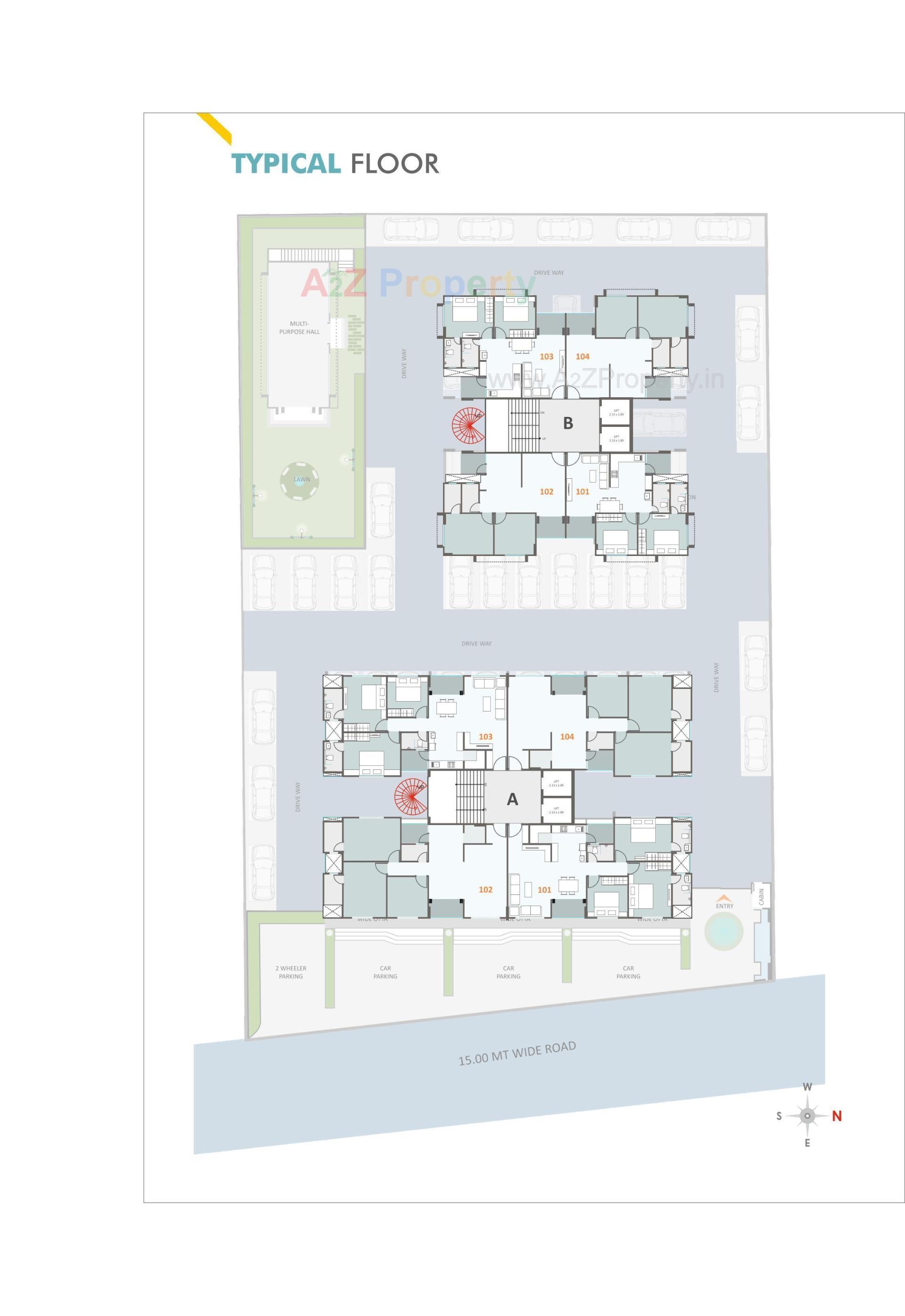 Layout of real estate project Seasons Skyline located at Bhayli, Vadodara, Gujarat