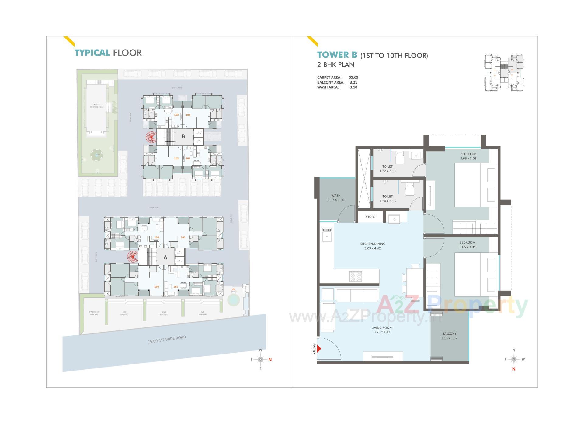 Layout of real estate project Seasons Skyline located at Bhayli, Vadodara, Gujarat