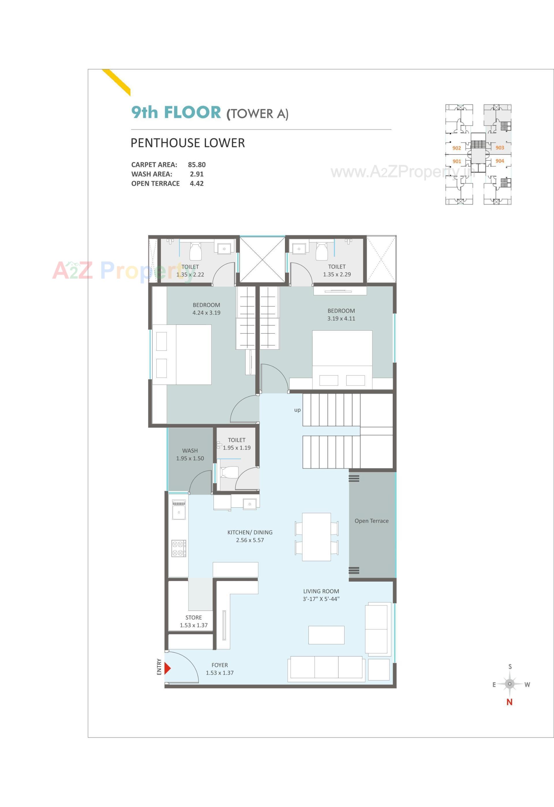 Layout of real estate project Seasons Skyline located at Bhayli, Vadodara, Gujarat
