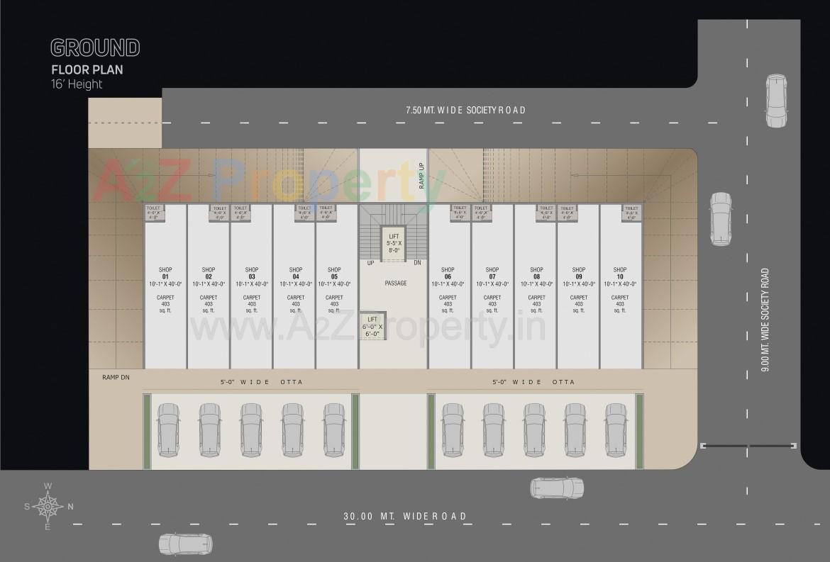 3D Elevation of real estate project Serene Centrum located at Gotri, Vadodara, Gujarat