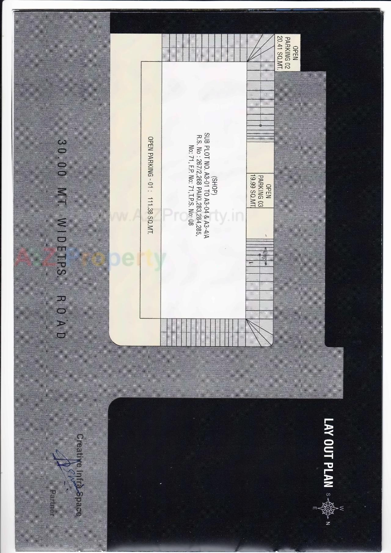 Layout of real estate project Serene Centrum located at Gotri, Vadodara, Gujarat