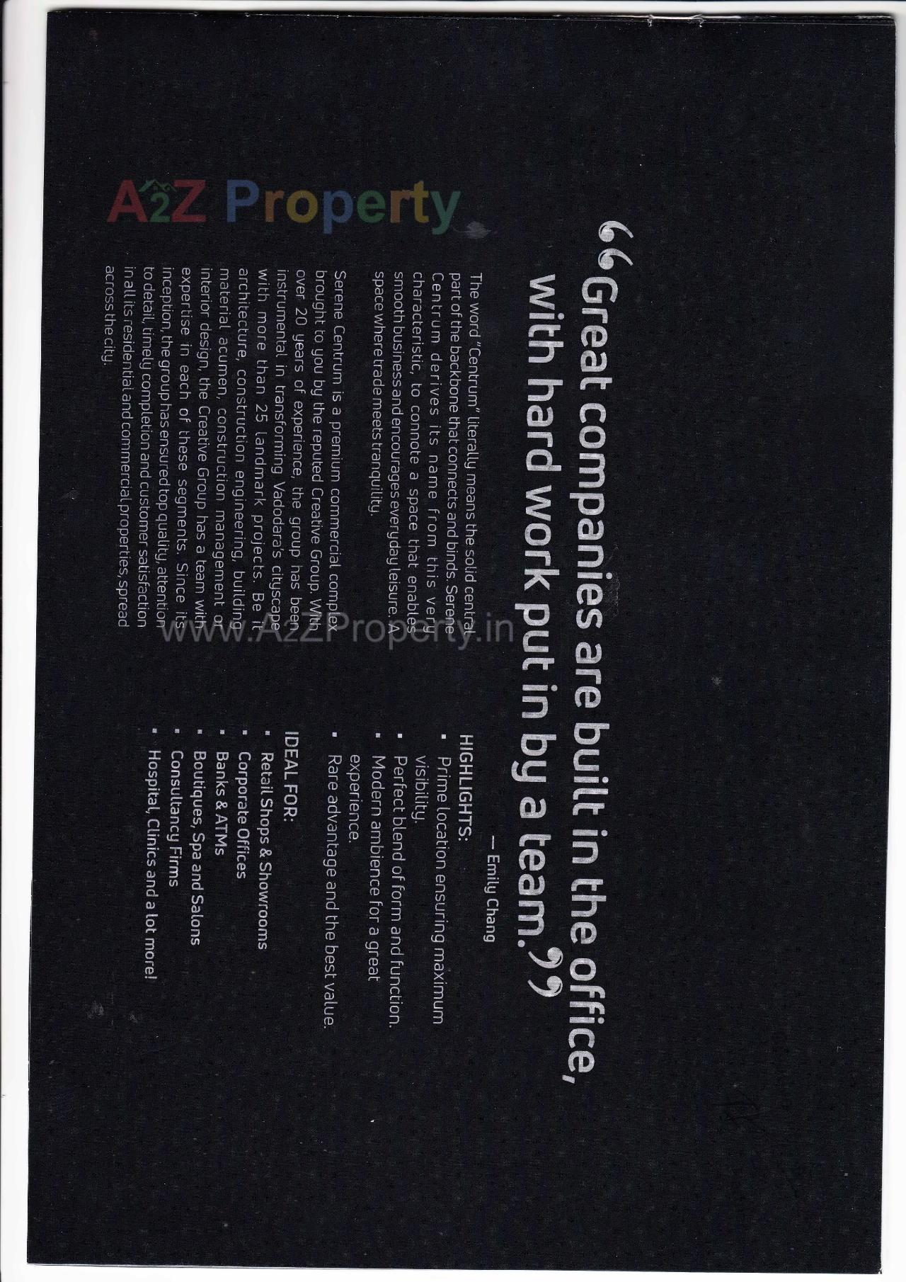  of real estate project Serene Centrum located at Gotri, Vadodara, Gujarat