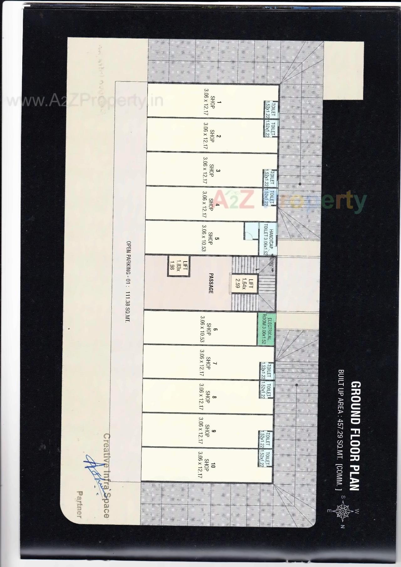 Layout of real estate project Serene Centrum located at Gotri, Vadodara, Gujarat