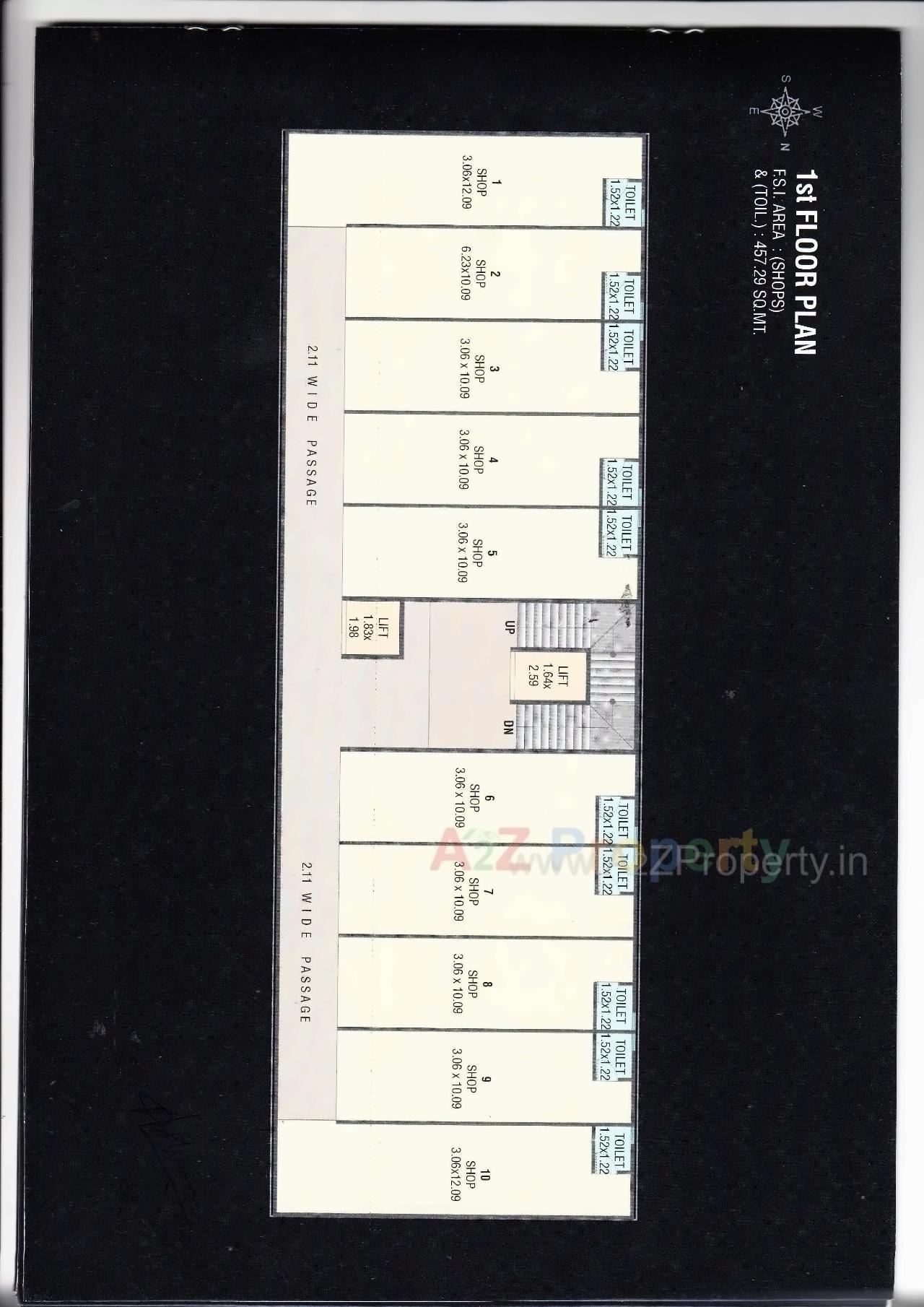 Layout of real estate project Serene Centrum located at Gotri, Vadodara, Gujarat