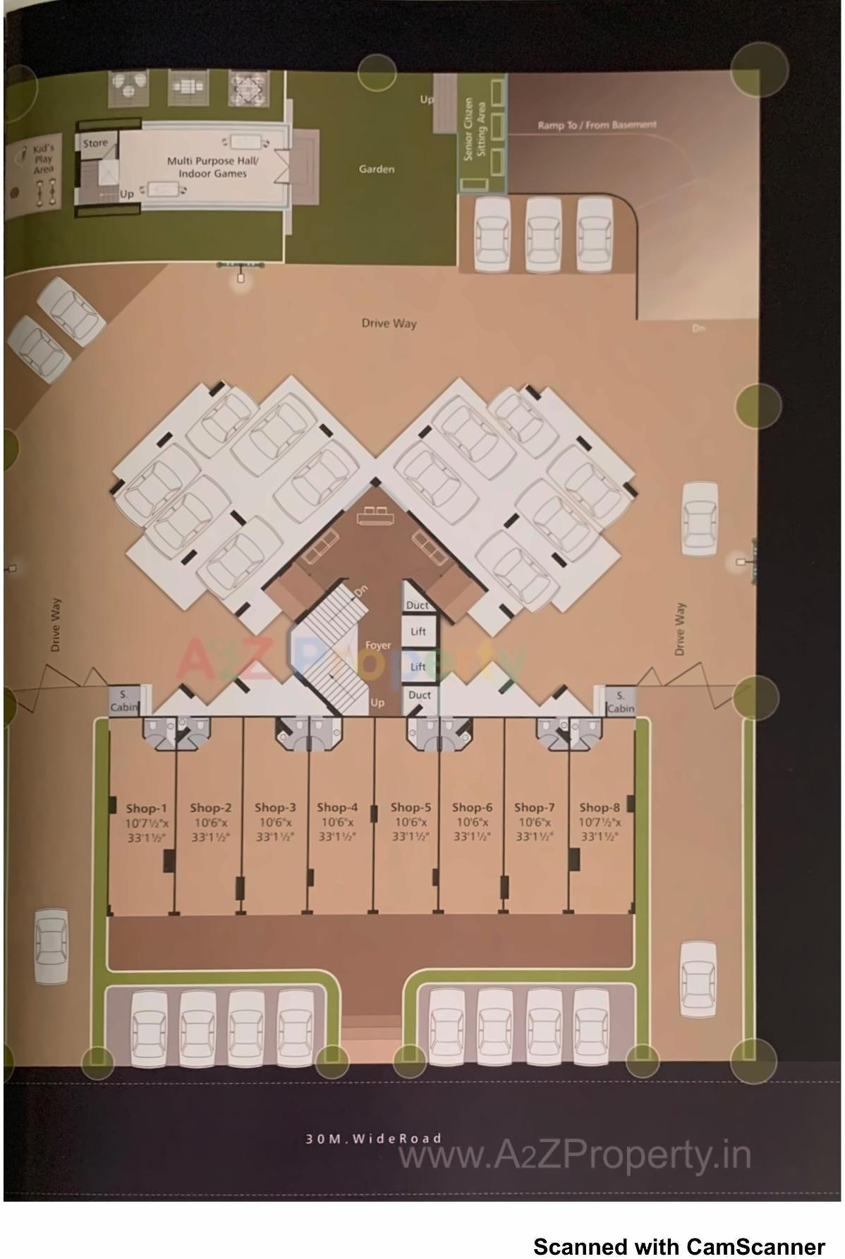 Layout of real estate project Serene Edifice located at Harni, Vadodara, Gujarat