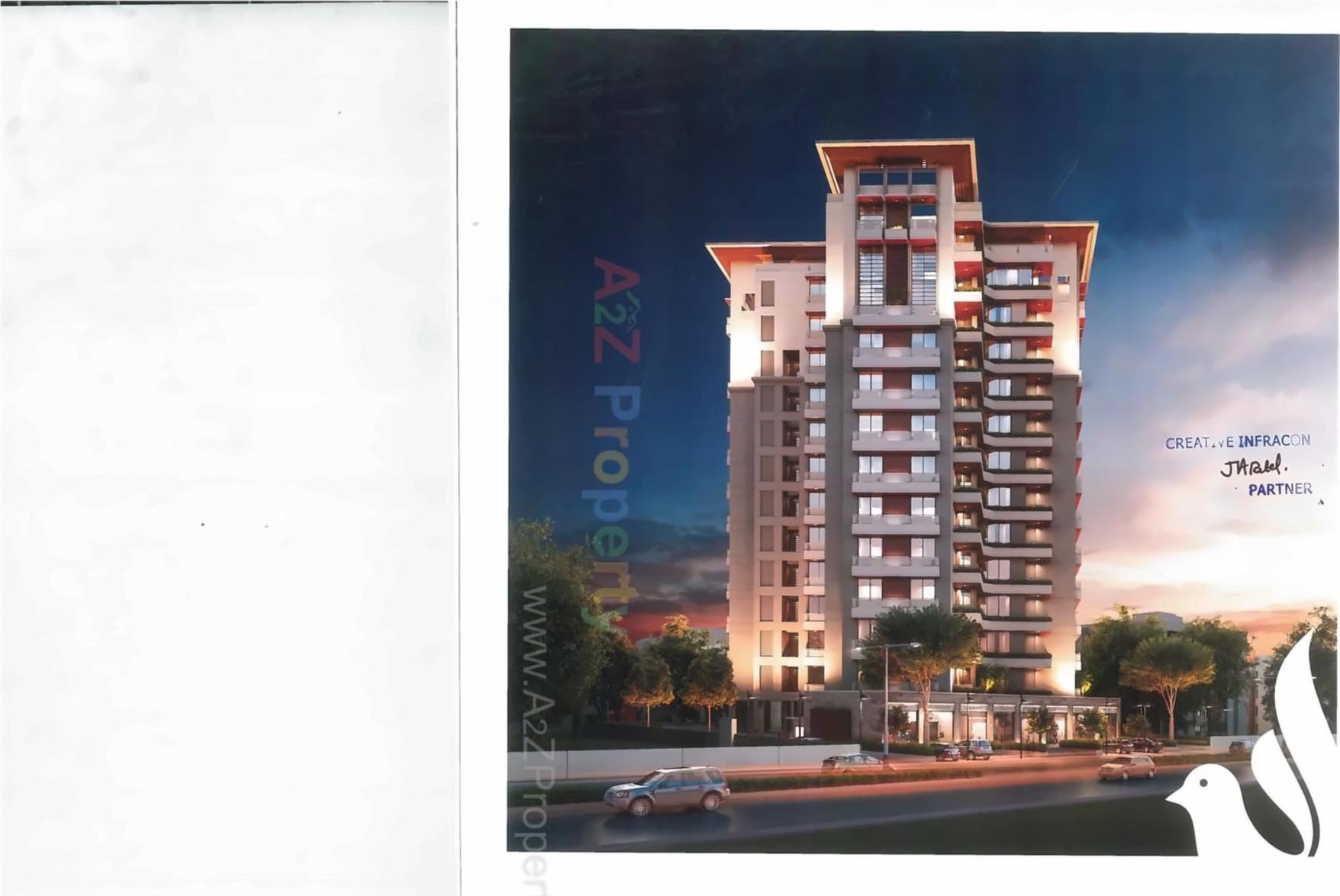 3D Elevation of real estate project Serene Signatures located at Bhayli, Vadodara, Gujarat