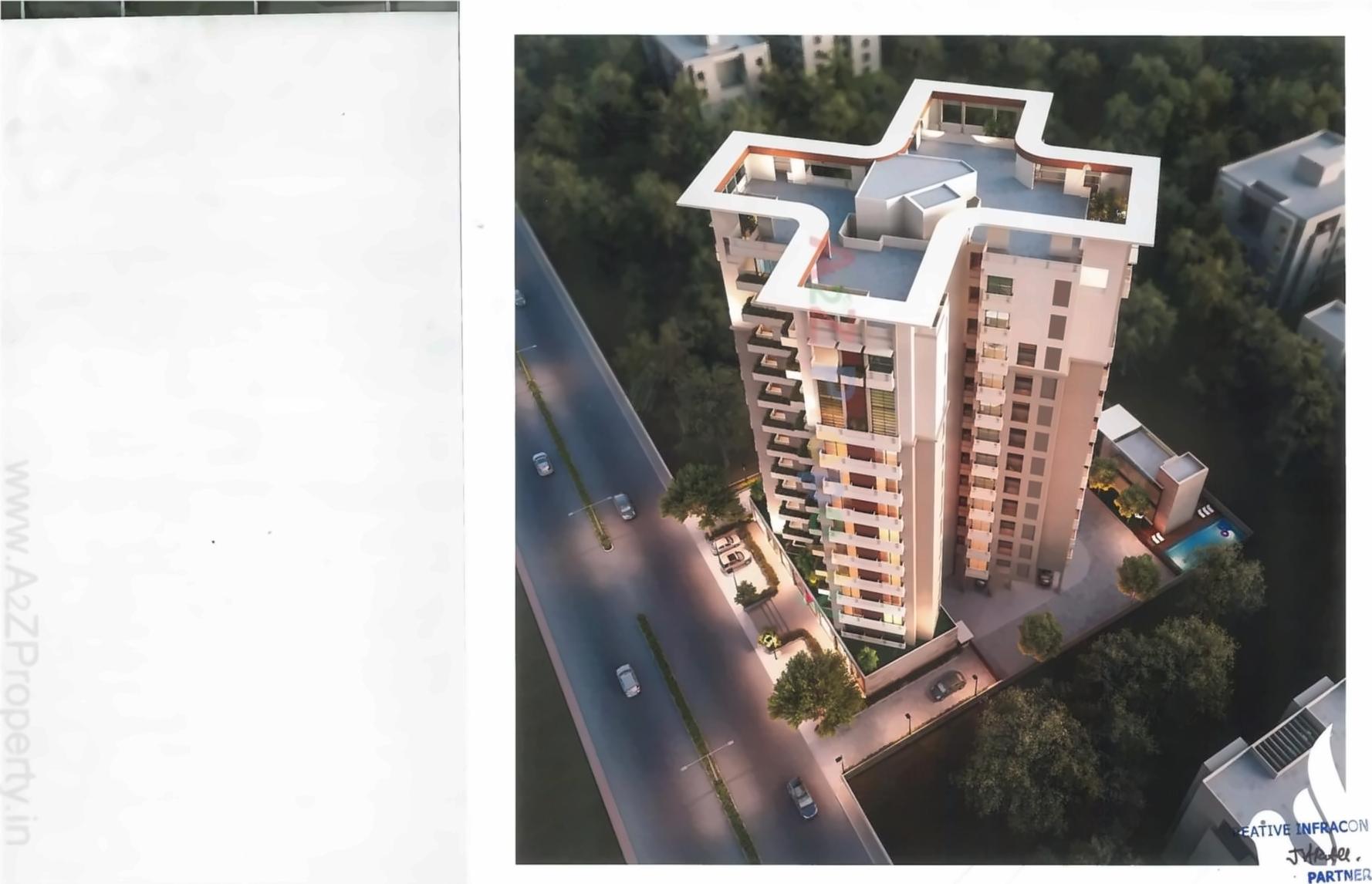 3D Elevation of real estate project Serene Signatures located at Bhayli, Vadodara, Gujarat