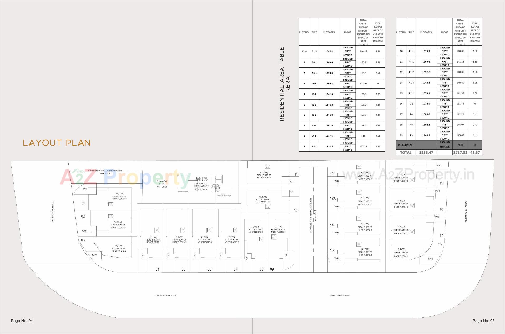 Layout of real estate project Serenity Nest located at Sevasi , Vadodara, Gujarat