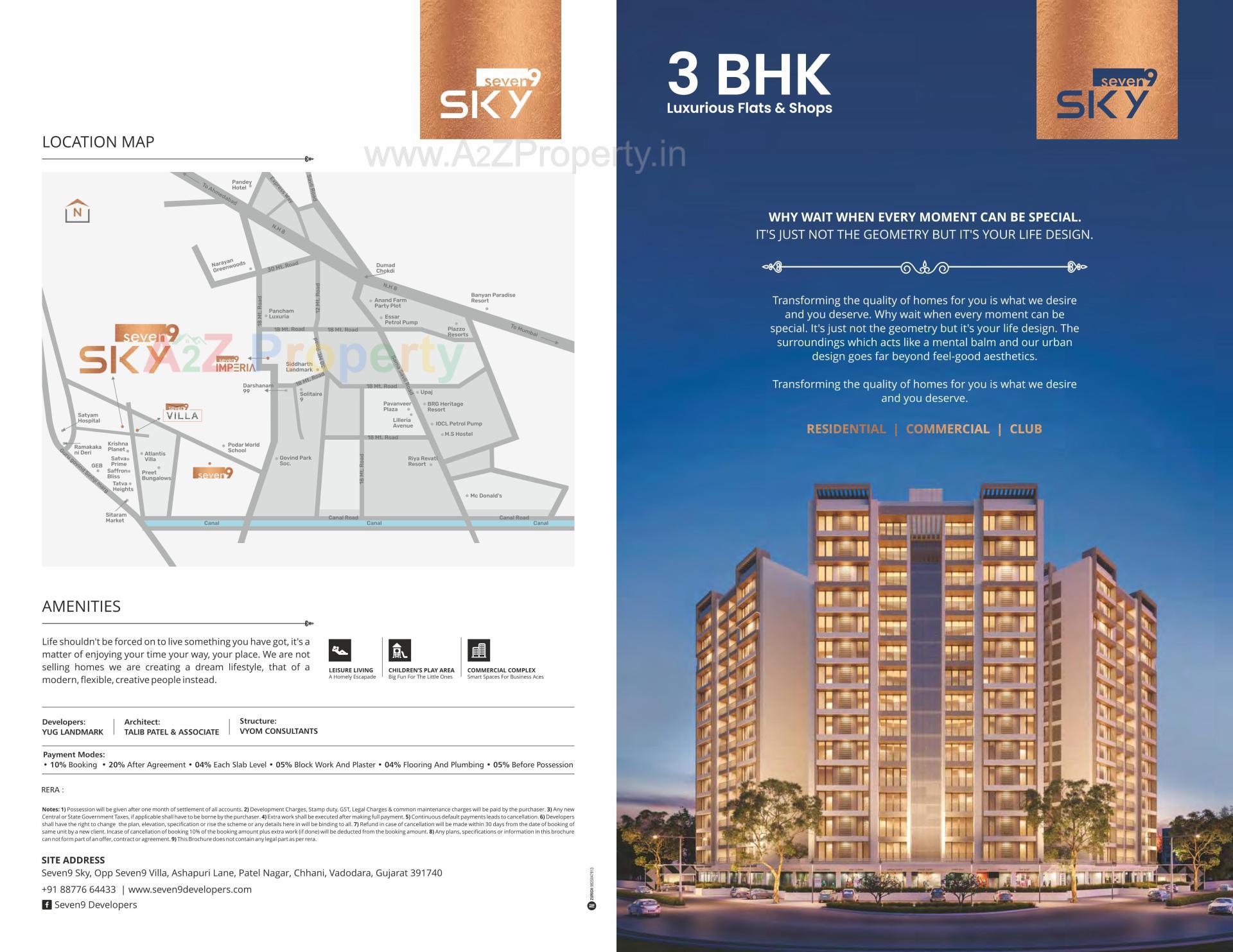  of real estate project Seven 9 Sky located at Chhani, Vadodara, Gujarat